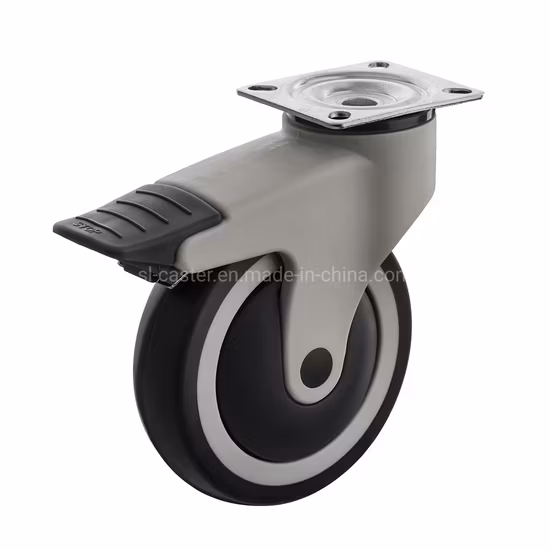 100mm 125mm ボルト穴タイプ ブレーキ付き医療病院用ベッド キャスター